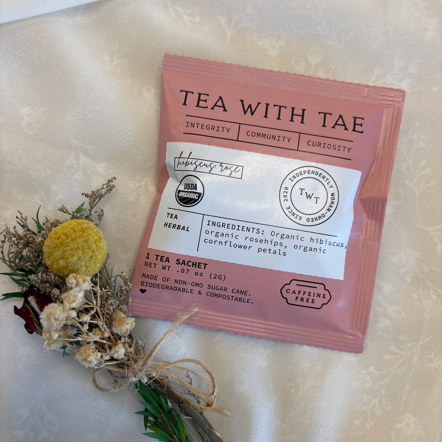 Individually Wrapped Herbal Tea Sachet