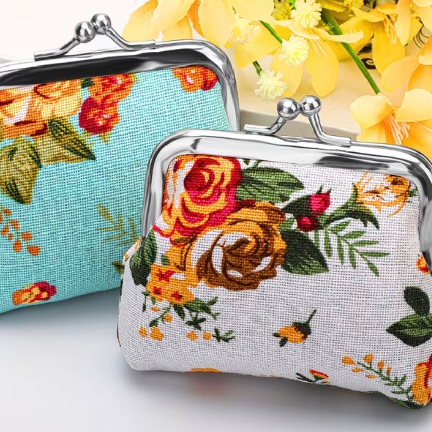 Floral Print Coin Purse