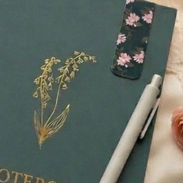 Floral Print Magnetic Bookmark