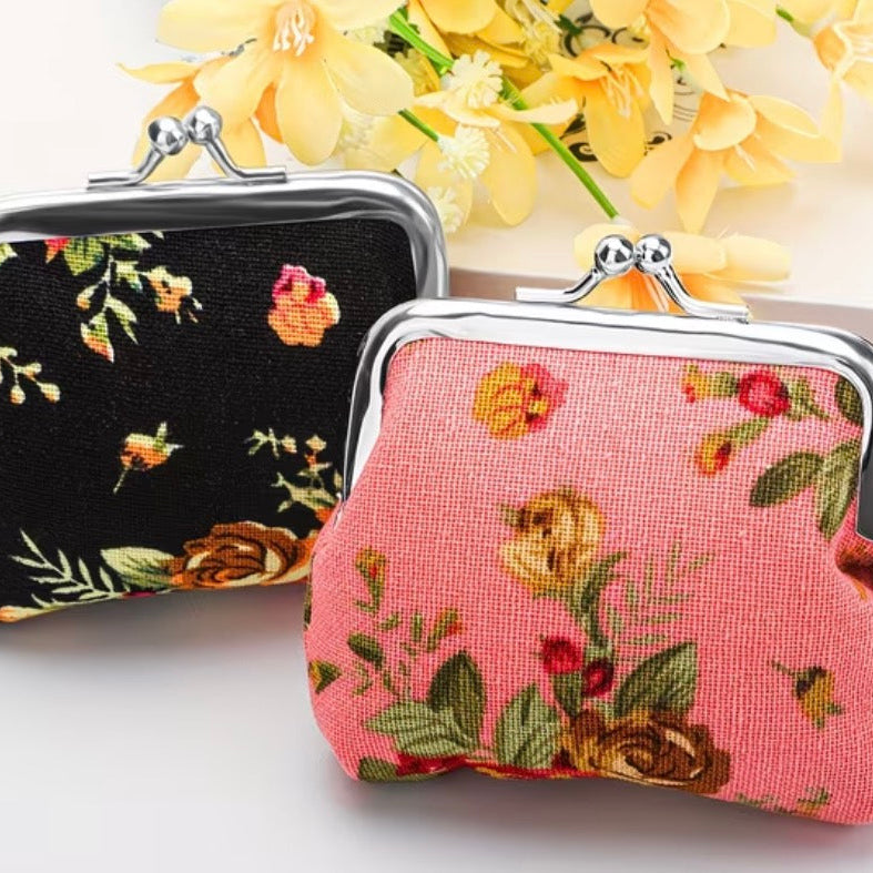 Floral Print Coin Purse