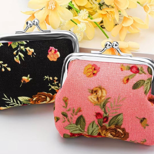 Floral Print Coin Purse