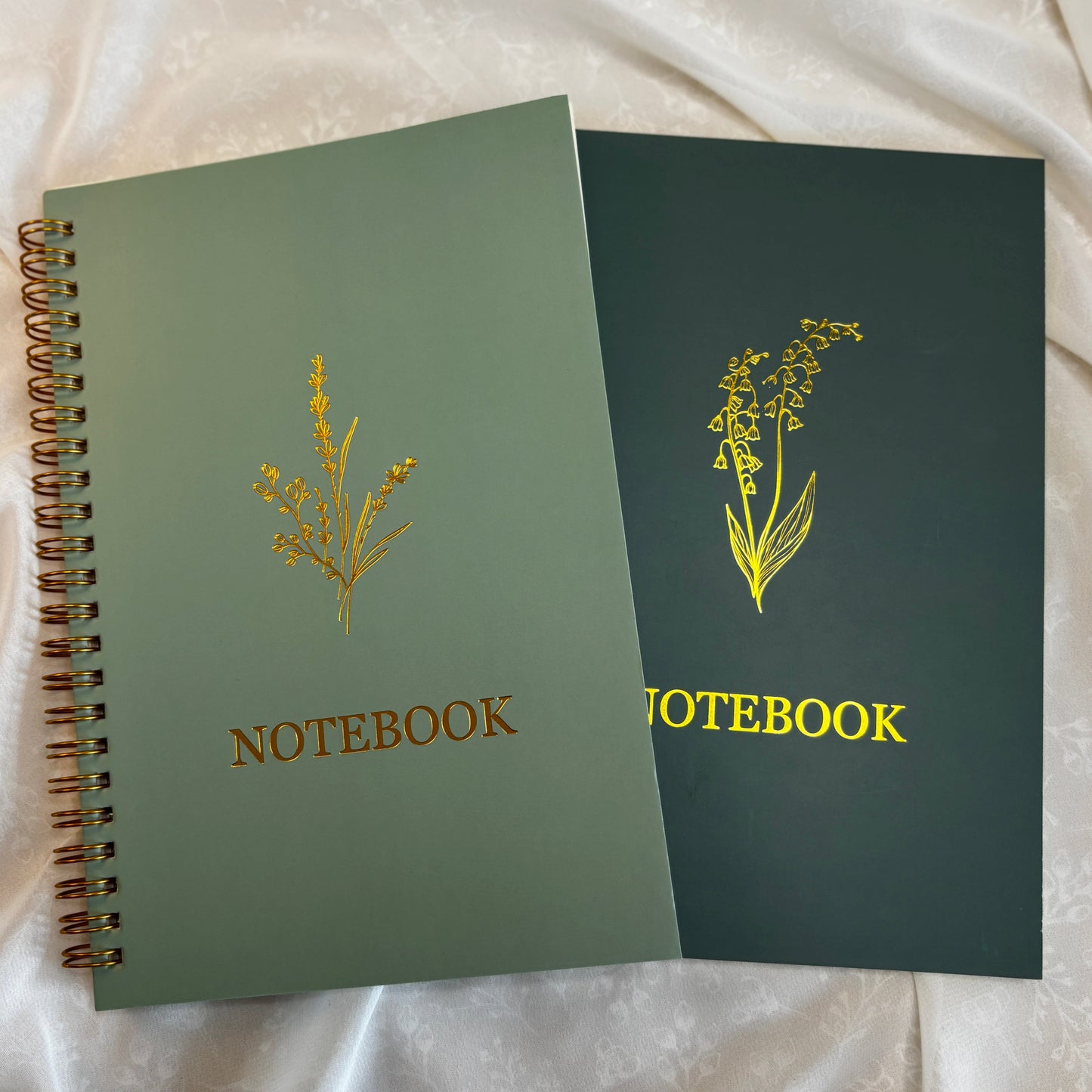 Sage Gold Spiral Notebook